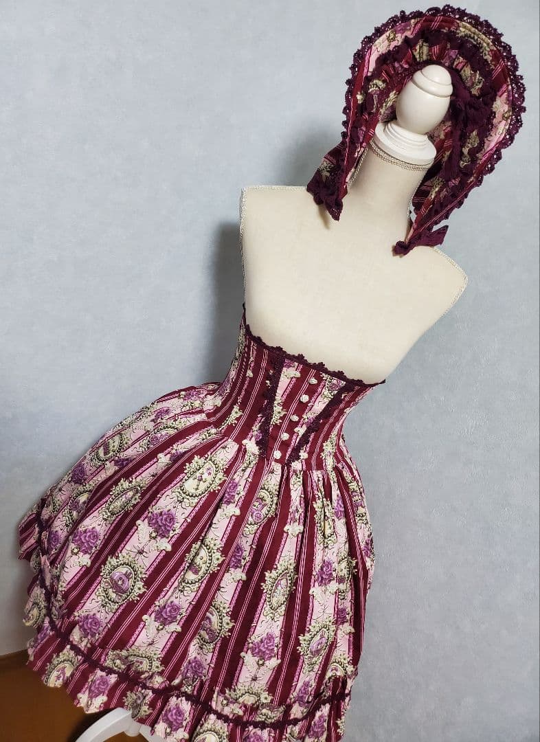 アリスアンドザパイレーツ Queen's coach柄コルセットスカート ボンネ Queen's Coach JSK II by Alice and the Pirates