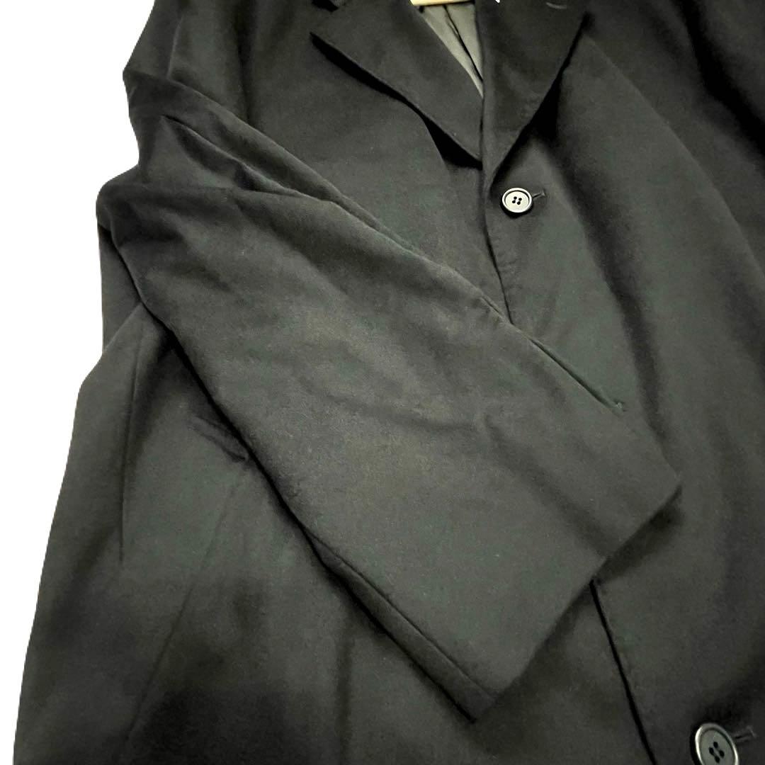 B&T CLUB チェスターコート ウール カシミヤ混 ブラック 大サイズ L8