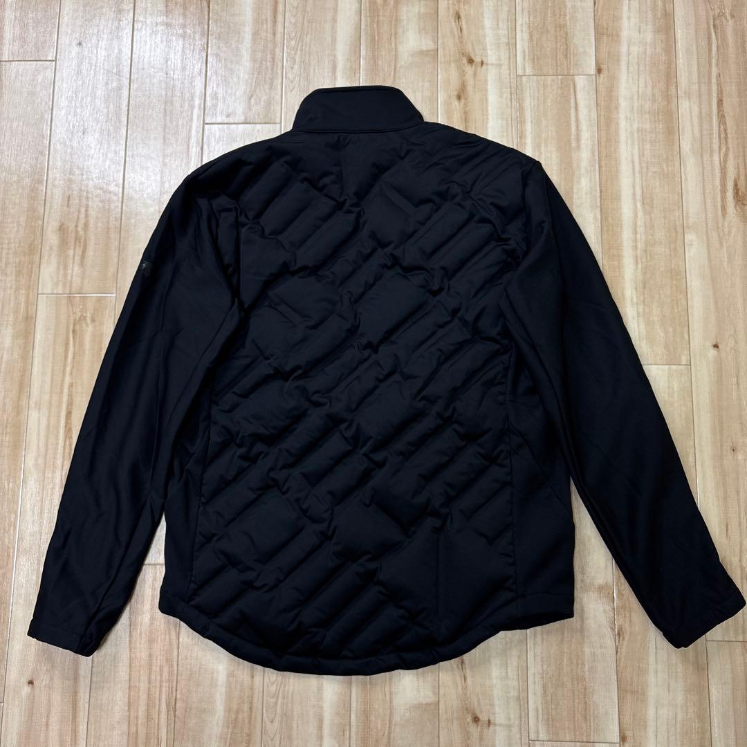 デサントゴルフ ダウンジャケット 袖ロゴ 黒 ブラック フリース L