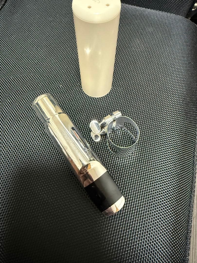 ヤナギサワ特注マウスピーステナー用　ハイバッフルモデル　テーブル銀製 ヤナギサワクロッシュ特注 テナーサックスマウスピース ハードラバー