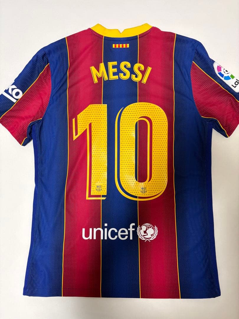 【正規品】メッシ　バルセロナ　20/21 ホーム　オーセンティック メッシ直筆サイン入りバルセロナ20/21ホームユニフォーム