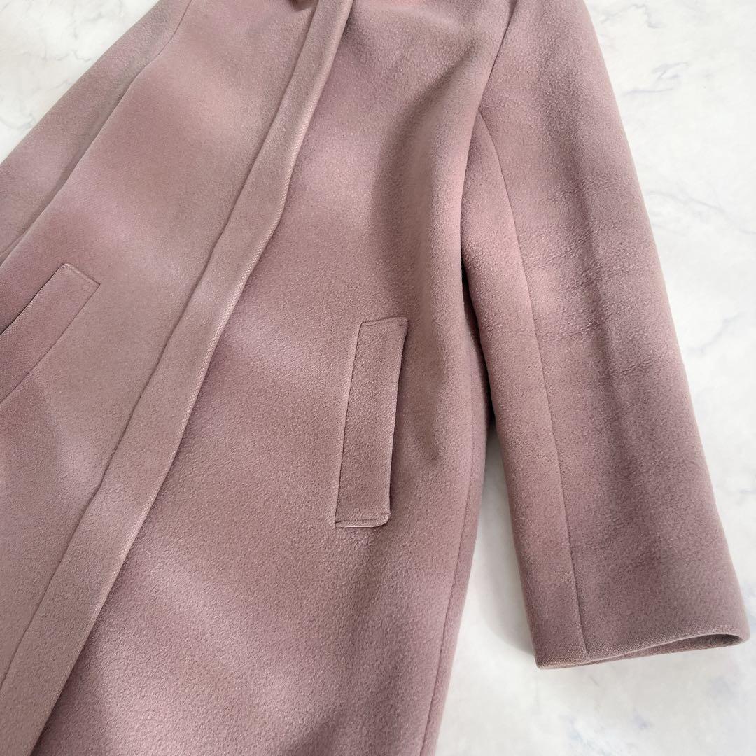 ANAYI アナイ ダブルビーバーフードコート スモークピンク フーデッド