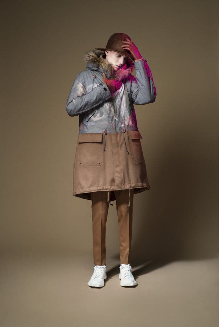 undercover転写プリントウール切替モッズコートウィリアムブレイク　2 undercover転写プリントウール切替モッズコートウィリアムブレイク 2