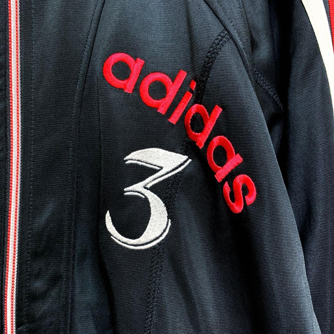 adidas】アディダス 万国旗タグ トラックジャケット 赤白黒カラー L