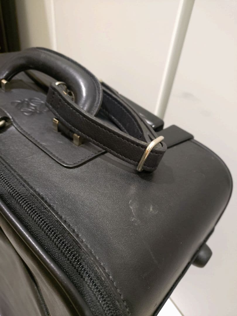 オールレザー LOEWE ロエベ アナグラム キャリーケース ブラックの通販