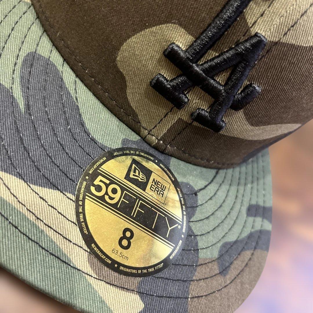 ニューエラのロサンゼルス・ドジャースキャップ迷彩カモフラ柄59FIFTY