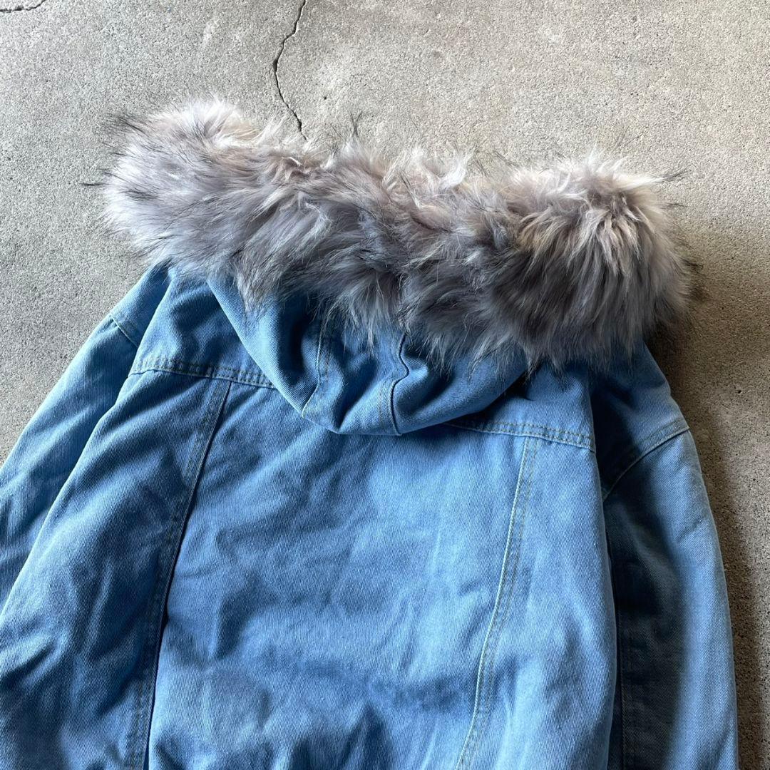 archive fur denim jacket n2b y2k 00s