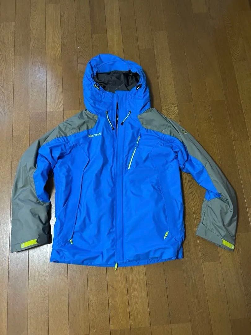 Marmot】スキーウェア 上下セット メンズ Lサイズ ブルー×グレー