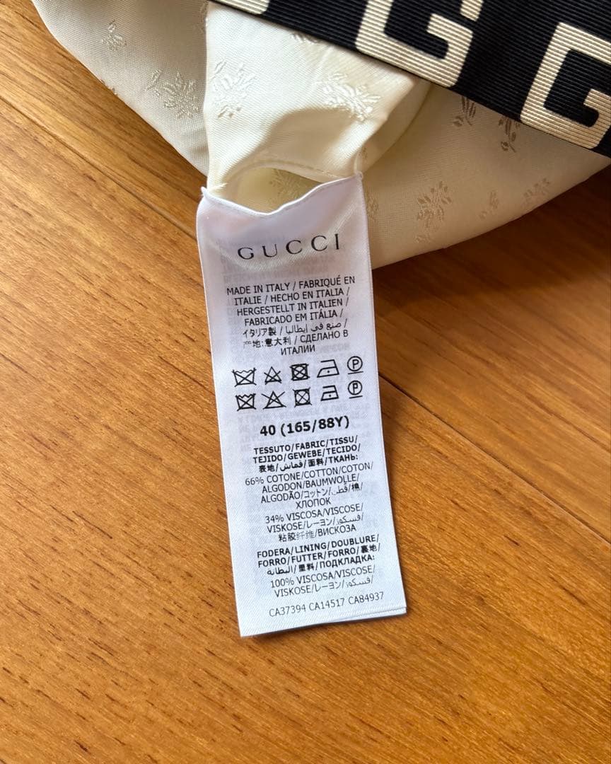 GUCCI 】美品！ミニワンピース ノースリーブ G柄 スクエア ベルト付き