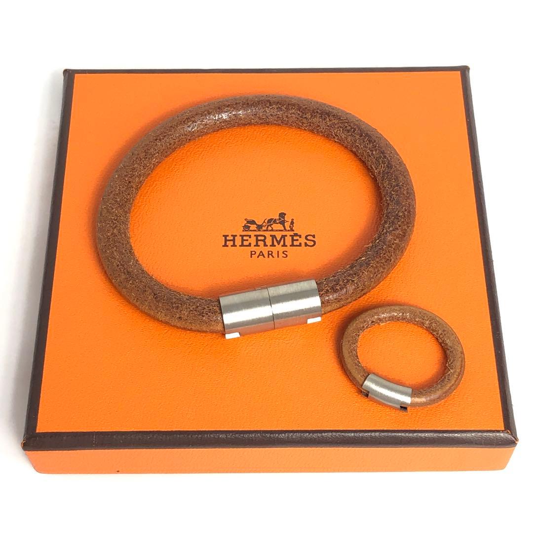 HERMES エルメス バングル リング 2点セット イオタ レザー H金具 HERMES（エルメス） 【新品未使用】エルメス クリックHH バンダナ