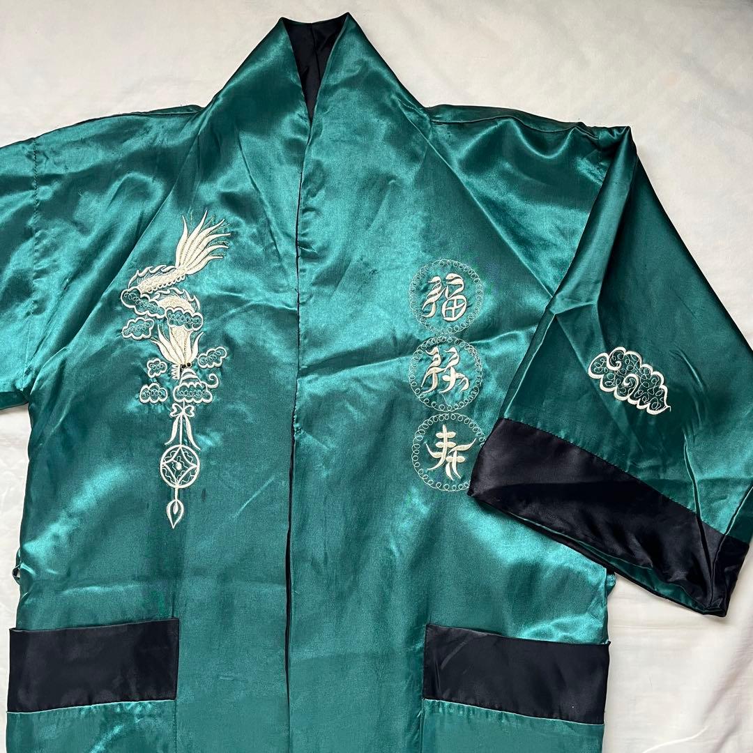 vintage チャイナガウン 刺繍 リバーシブル - メルカリ