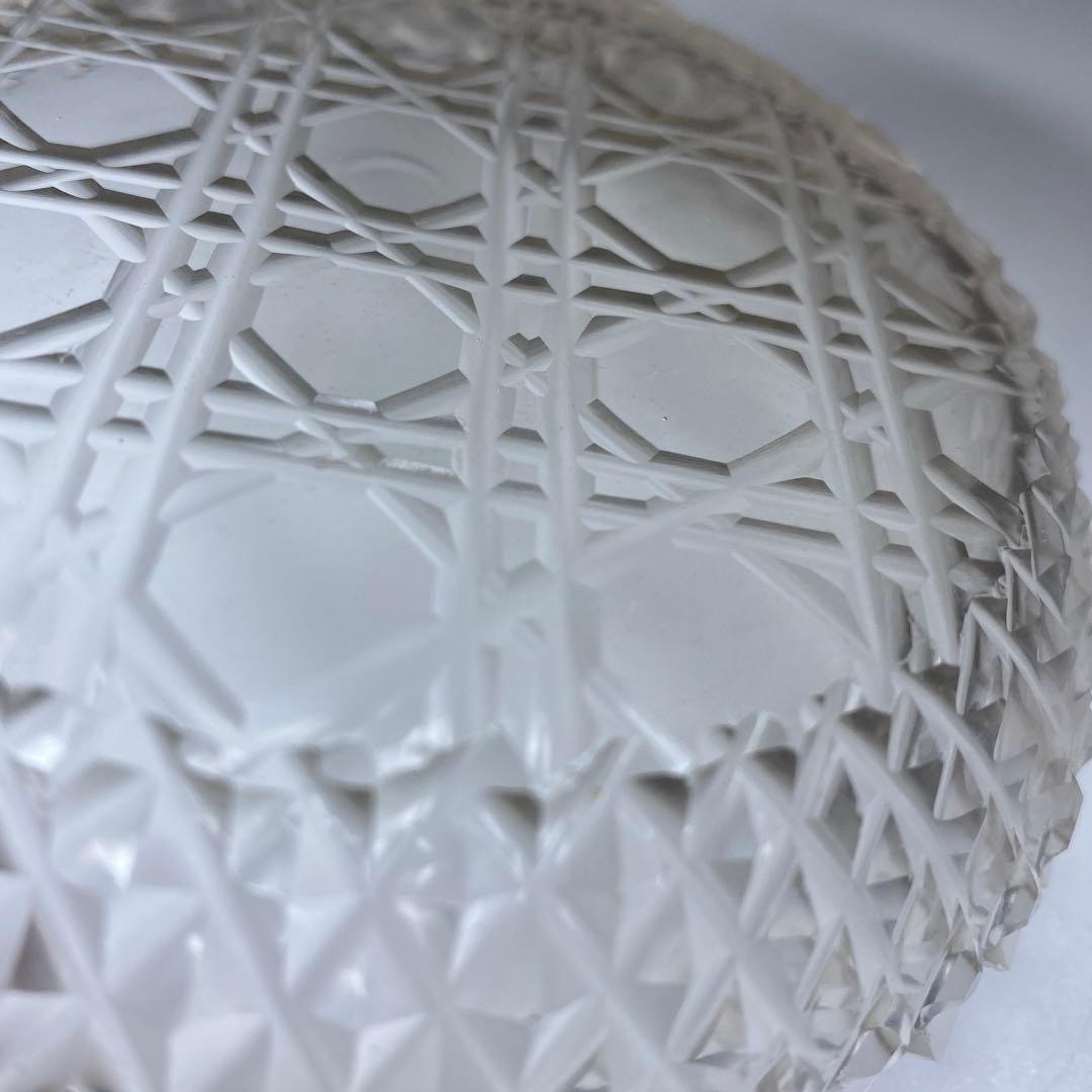 専用江戸後〜明治初期 ギヤマン手彫切子ハンドカット皿 10客 共箱直径