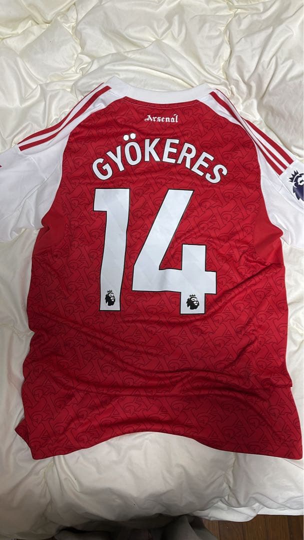 アーセナルホームユニフォーム　ギョケレシュ　2XL アーセナル 25/26 ヴィクトル・ギェケレシュ 公式ユニフォーム ホーム
