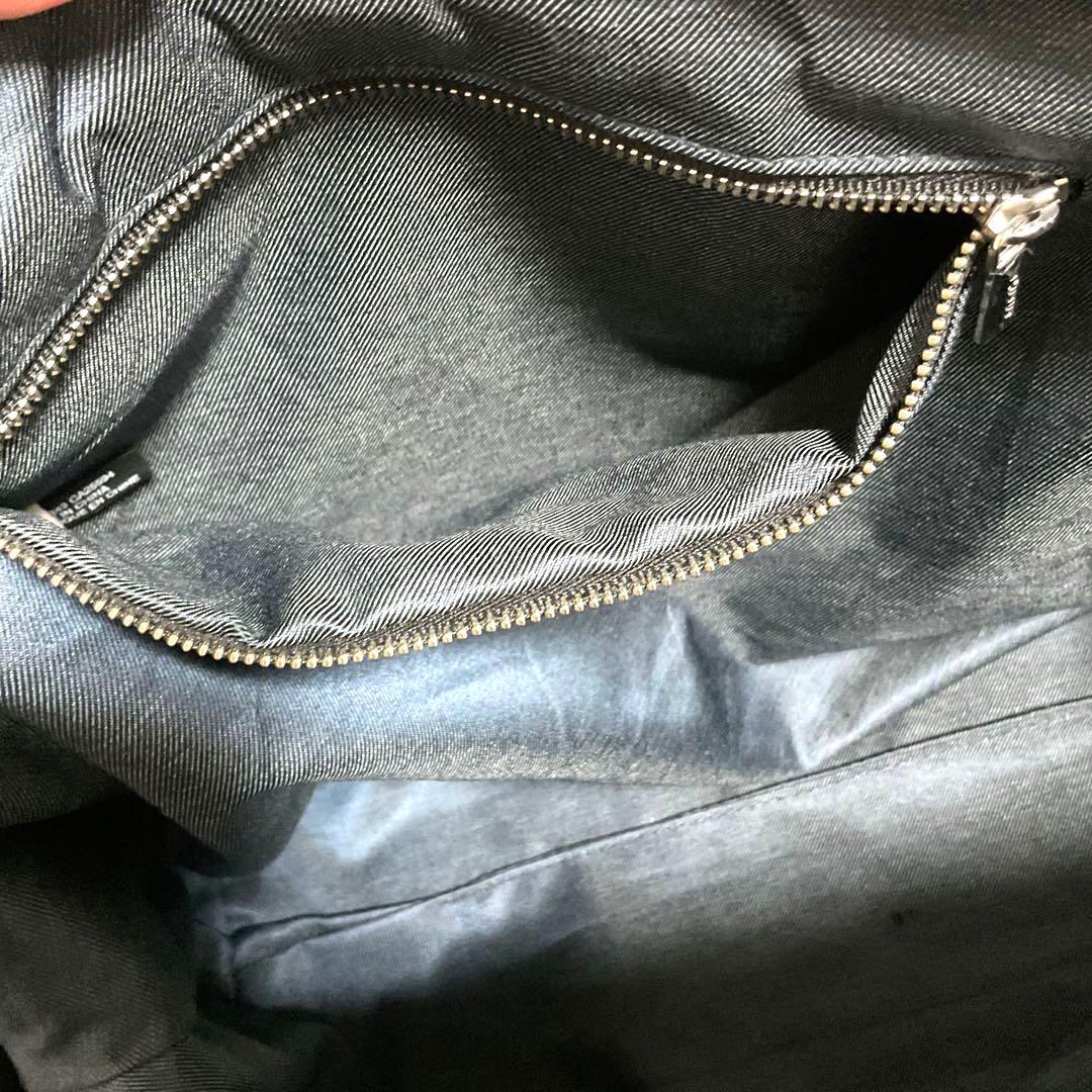 ♯318 DIESEL ディーゼル ボストンバッグハンドバッグデニム生地 レザー