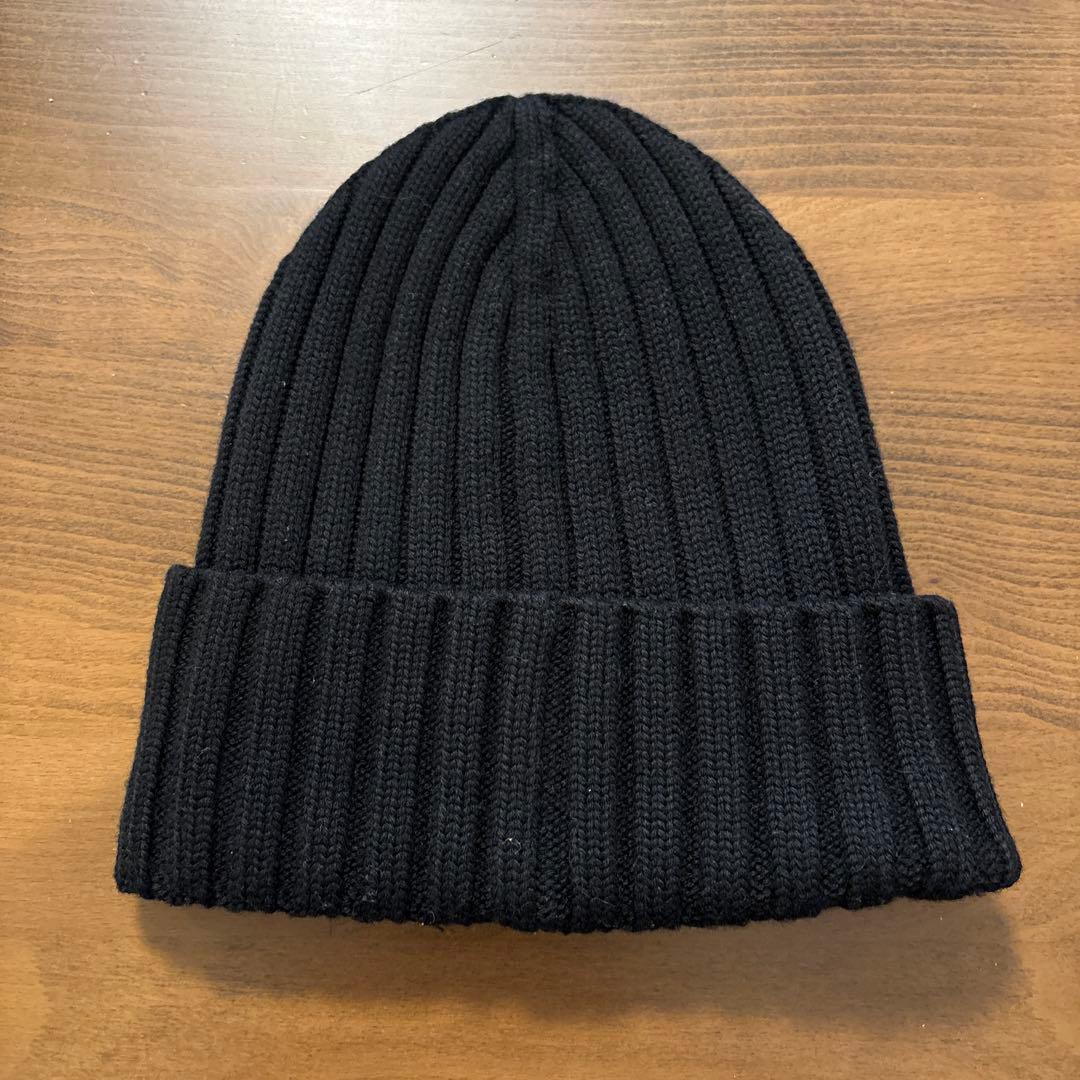 値下げしました《美品》MONCLER/黒色/ニット帽/ビーニー