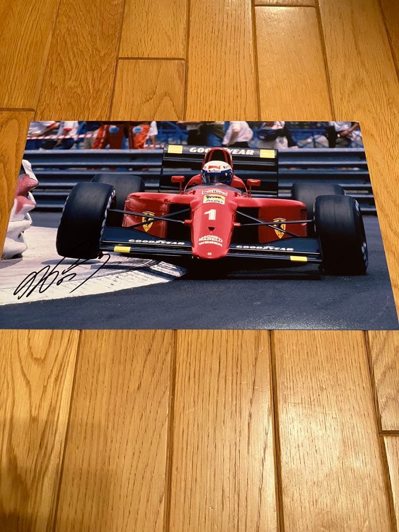 アラン プロスト フェラーリ 直筆サイン モナコGP 証明書付き 1990