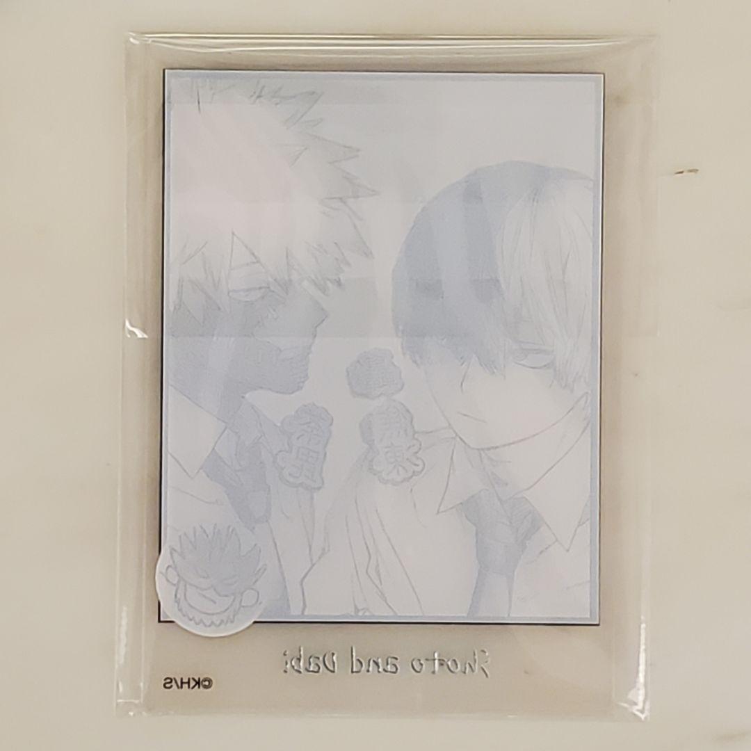 ヒロアカ ジャンプフェスタ：箔入りアクリルカード 出久＆爆豪 轟焦凍