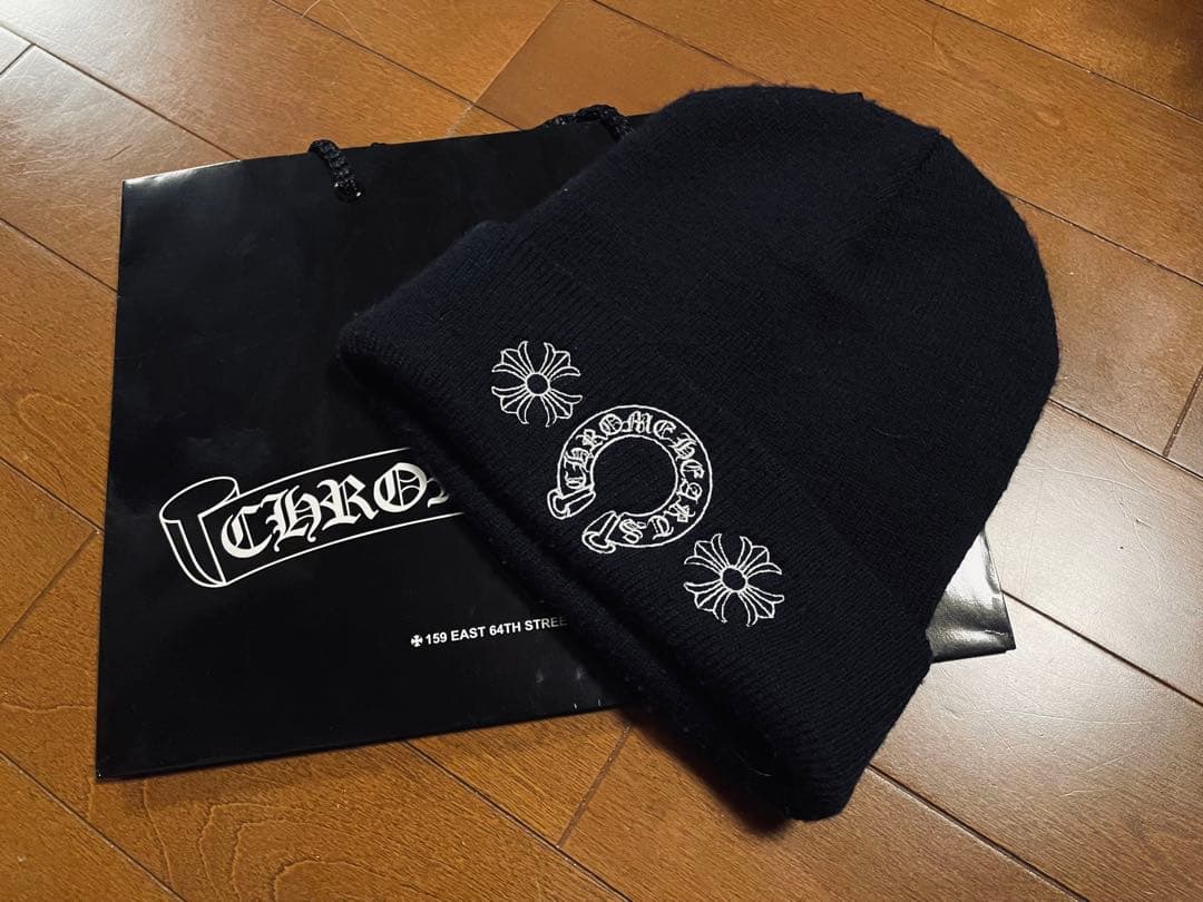 ジャパンタグ付き正規品　クロムハーツ　ニット帽　ビーニー　キャップ CHROME HEARTS（クロムハーツ） ニットキャップ メンズ レディース