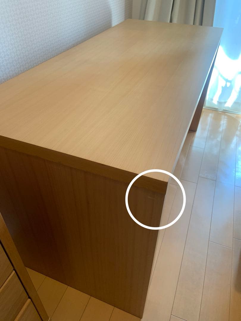 無印良品 MUJI 無垢材デスク ブナ材 コの字 廃盤
