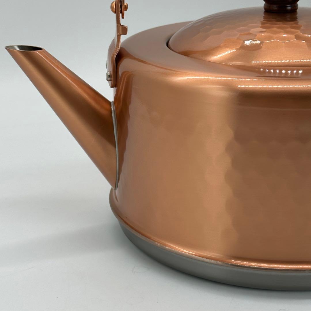 新品未使用 銅製 やかん 3.5L ケトル IH対応 直火 ガス火 大容量 鎚目