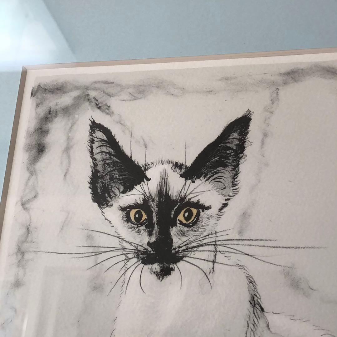 小澤清人 おざわきよんど ビー玉と猫 版画（9/100） 54×40㎝ - メルカリ