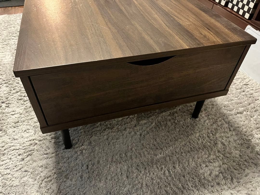 ニトリ 昇降リビングテーブル リフティ 100 MBR ミドルブラウン - メルカリ