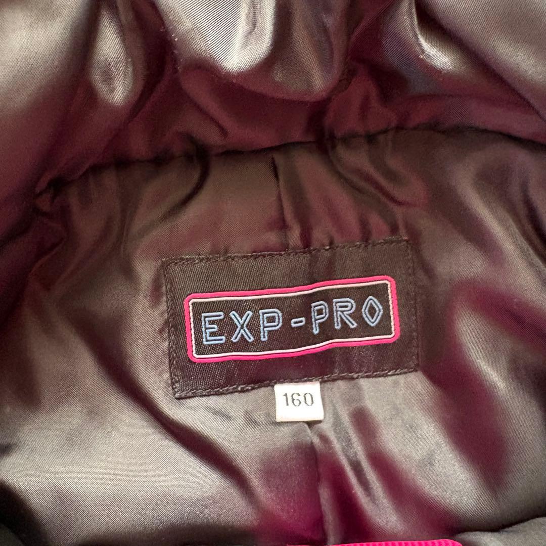 EXP-PRO ピンク スキーウェア 160 子供用 スキーウェア ウィ