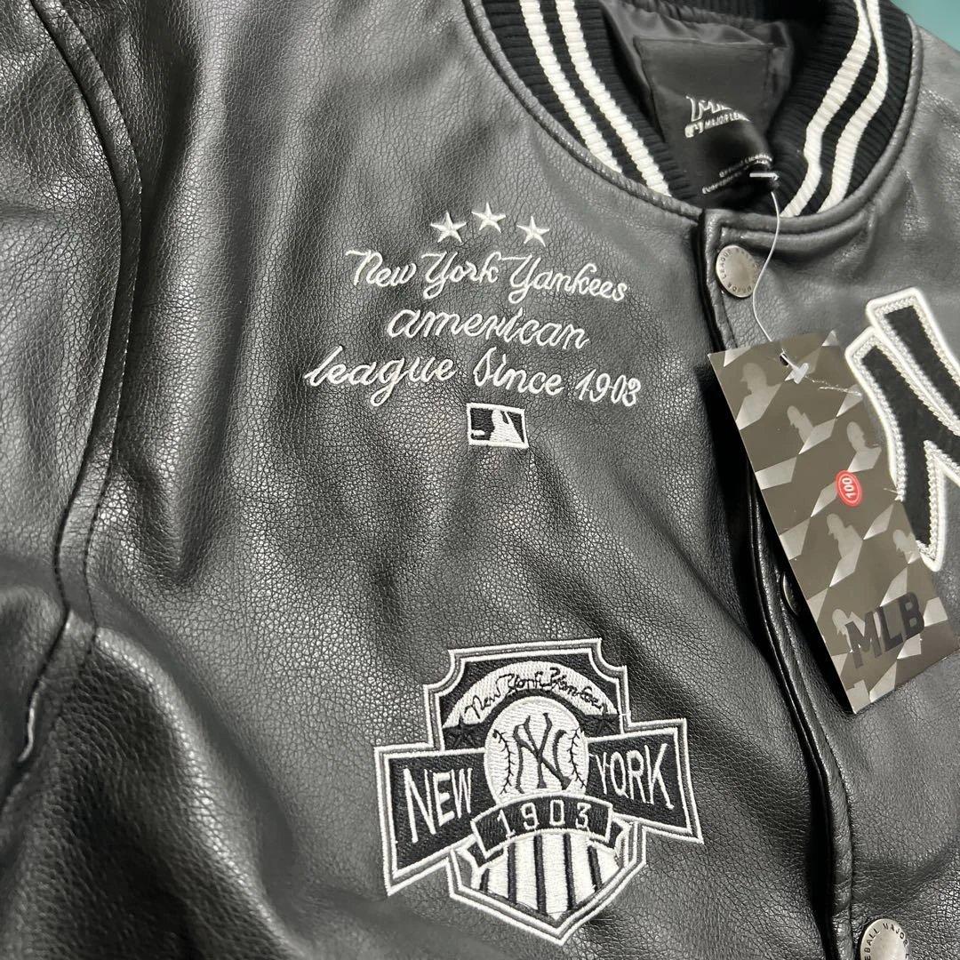 Yankees レザー スタジャン 黒 サイズ100 新品 安い