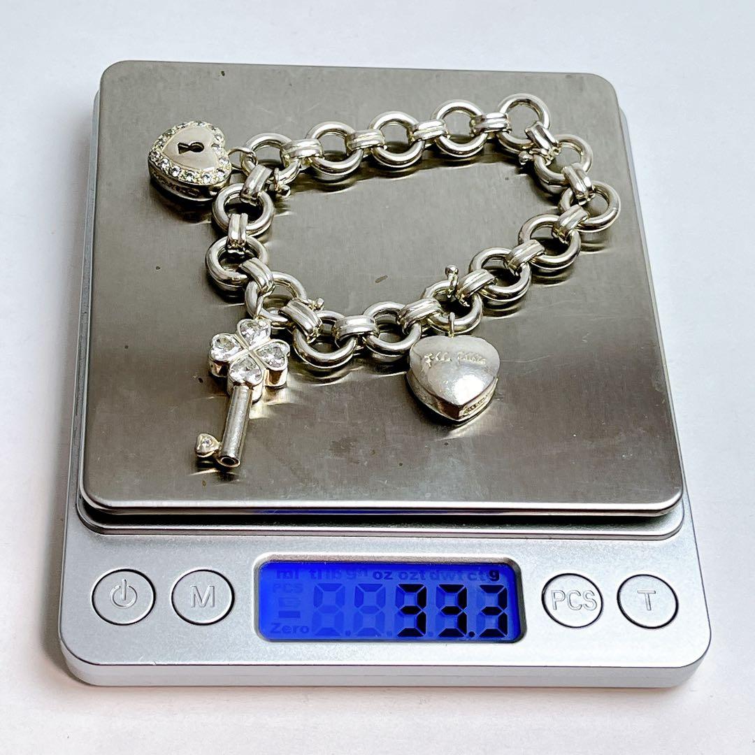 フォリフォリ 3チャーム サークル ブレスレット ラインストーン 925