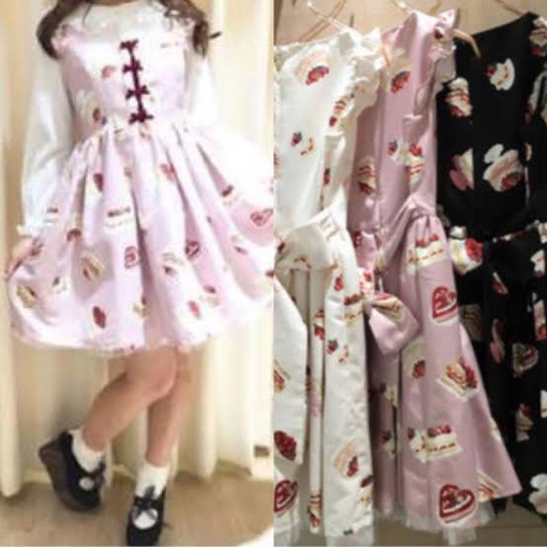 Ank Rouge ウィンターケーキ柄ワンピース ブラウス