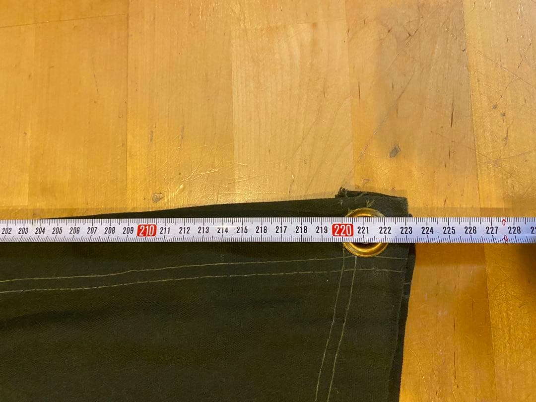 パラフィン帆布シート　極厚　3.0m x 2.2m 軍幕風