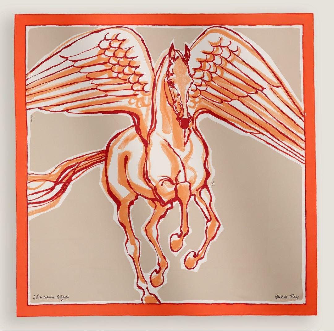新品未使用 HERMES エルメス カレ 90 《ペガサスのように自由に