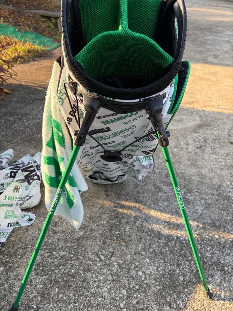 BEAMS GOLF キャディバッグ・ヘッドカバーセット マルチロゴ ビームス