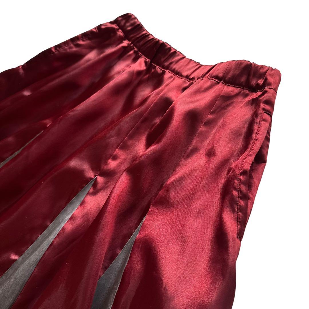 コムデギャルソンコムデギャルソン AD2015 サテン プリーツスカー￼ト