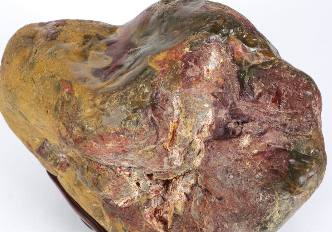 岐阜県産【土岐石】8.5kg 共箱付 台座付 水石 鑑賞石 天然石 美石 飾石