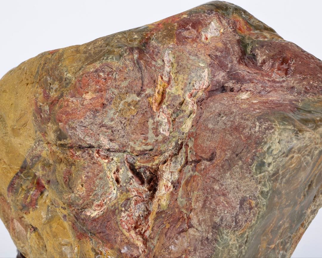 岐阜県産【土岐石】8.5kg 共箱付 台座付 水石 鑑賞石 天然石 美石 飾石