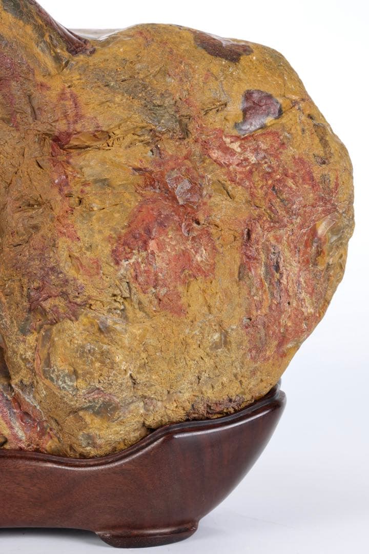 岐阜県産【土岐石】8.5kg 共箱付 台座付 水石 鑑賞石 天然石 美石 飾石