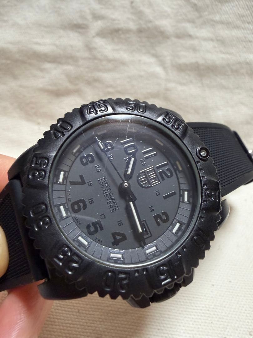 ジャンク 訳あり ルミノックス 3050 3950 LUMINOX ブラック時計 - メルカリ