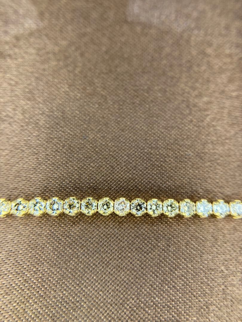 【新品未使用】K18 天然ダイヤモンド　テニスブレス　2.0ct