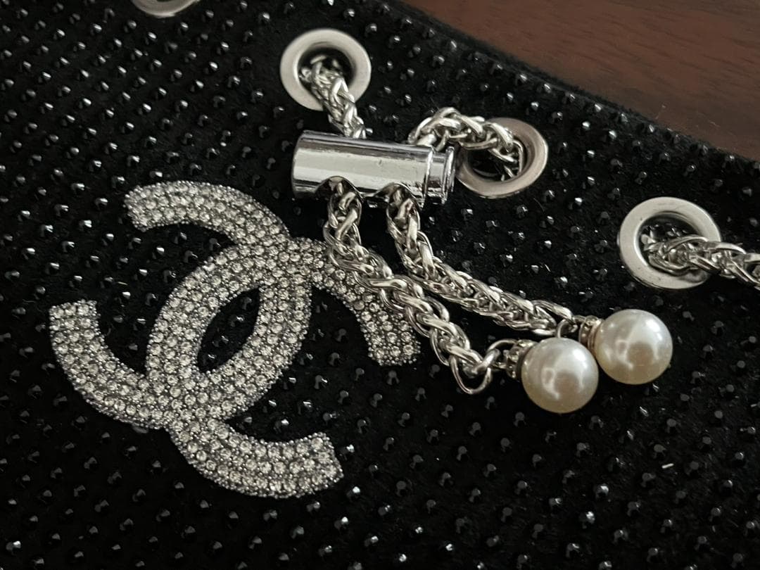◇CHANELシャネル チェーンバッグ 巾着 ストーン ココマーク ノベルティ