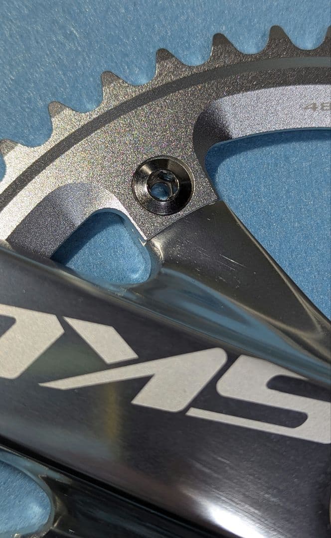 SKEACE スクエアテーパー ピスト用クランク 165mm 48T シルバー
