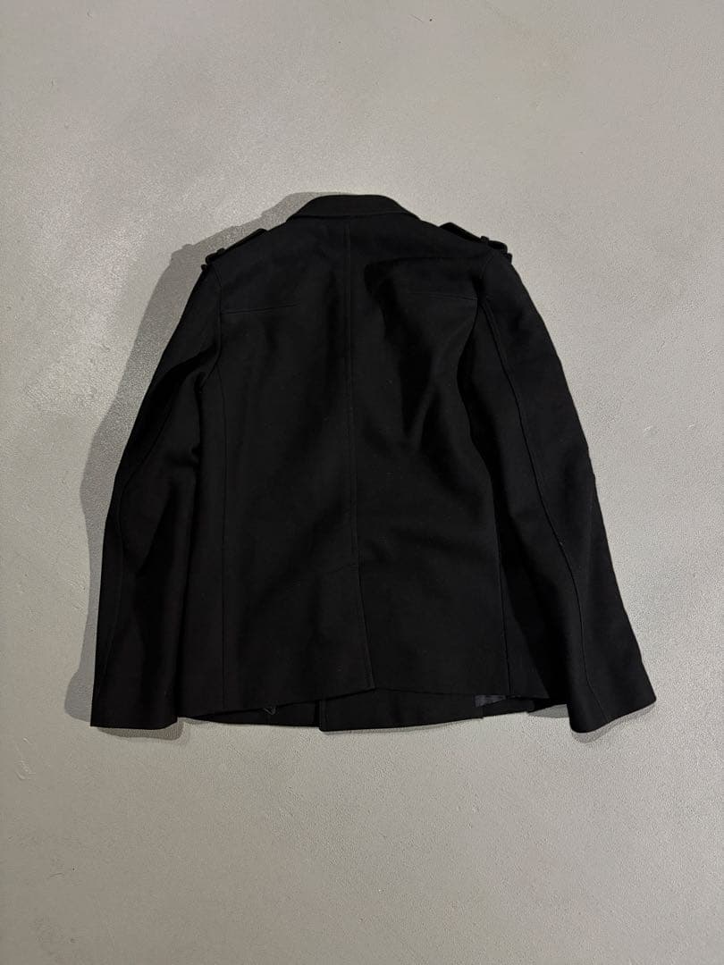 2008 Dior Homme wool P-coat black