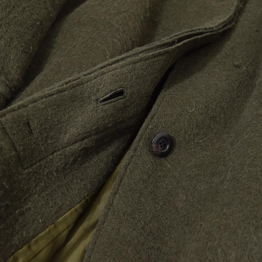 Hella 2022AW ウールモヘアシャギー ステンカラーコート F カーキ