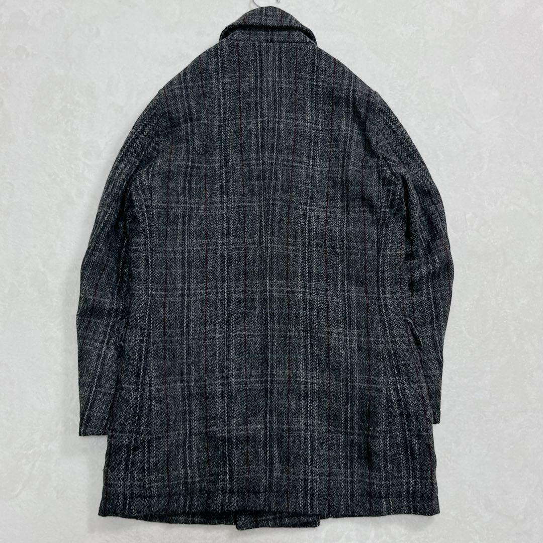 美品『アーバンリサーチロッソ』ハリスツイード ロングピーコート