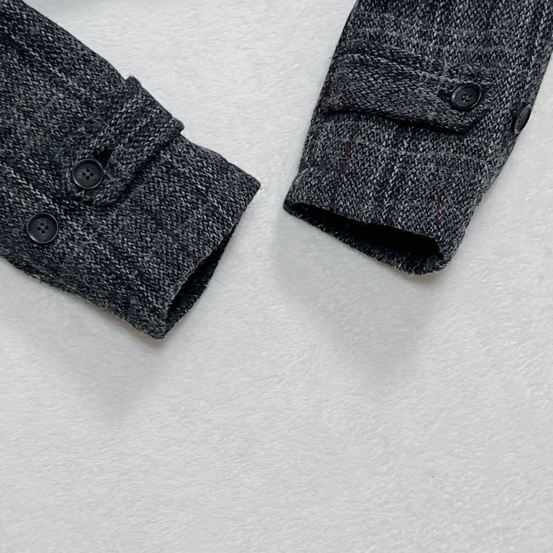 美品『アーバンリサーチロッソ』ハリスツイード ロングピーコート