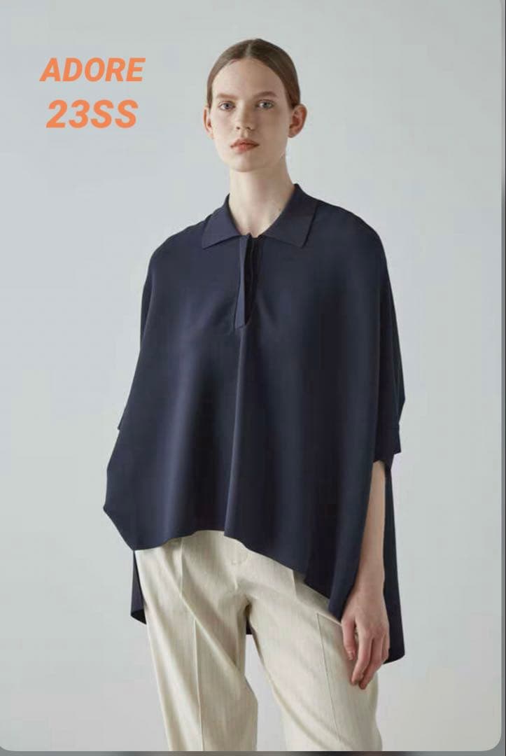 <美品> アドーア クリアドライニットポロ セール】 クリアドライニットポロ （ニット・セーター）｜ADORE