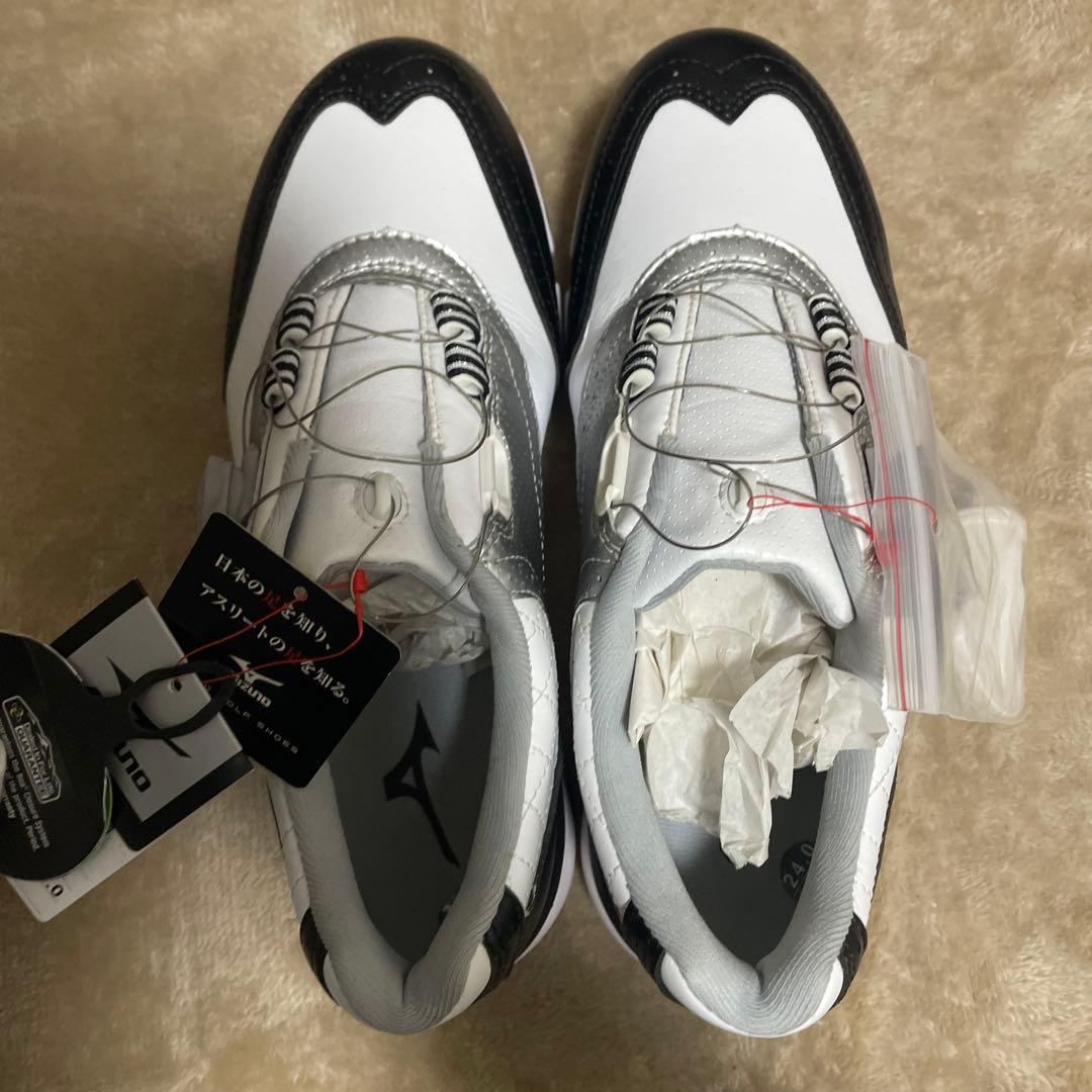 Mizuno ゴルフシューズ ネクスライト 003 ボア ホワイト　24.0cm