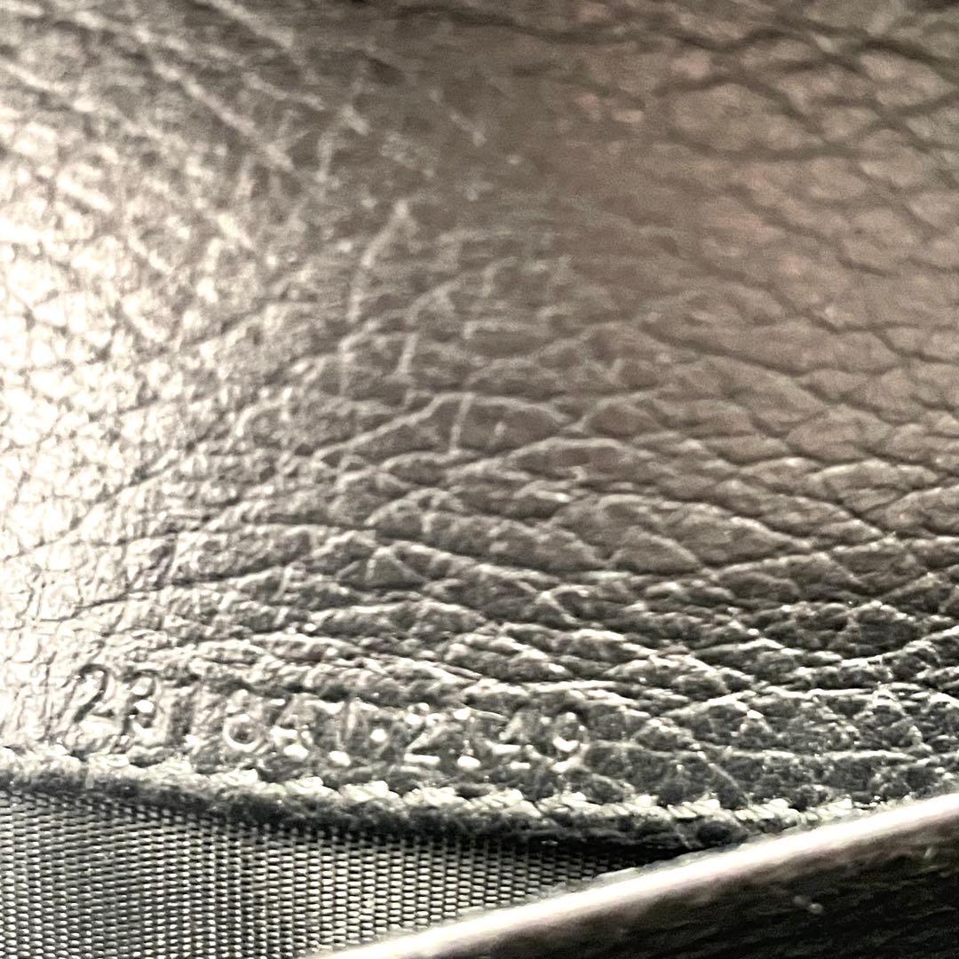 GUCCI グッチ ブラックレザー 長財布 シルバー金具 極美品 1010-②