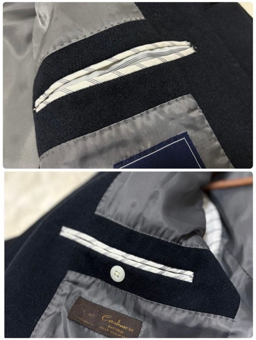 極美品】ミツミネ カシミヤ100% ステンカラーコート M ブラック