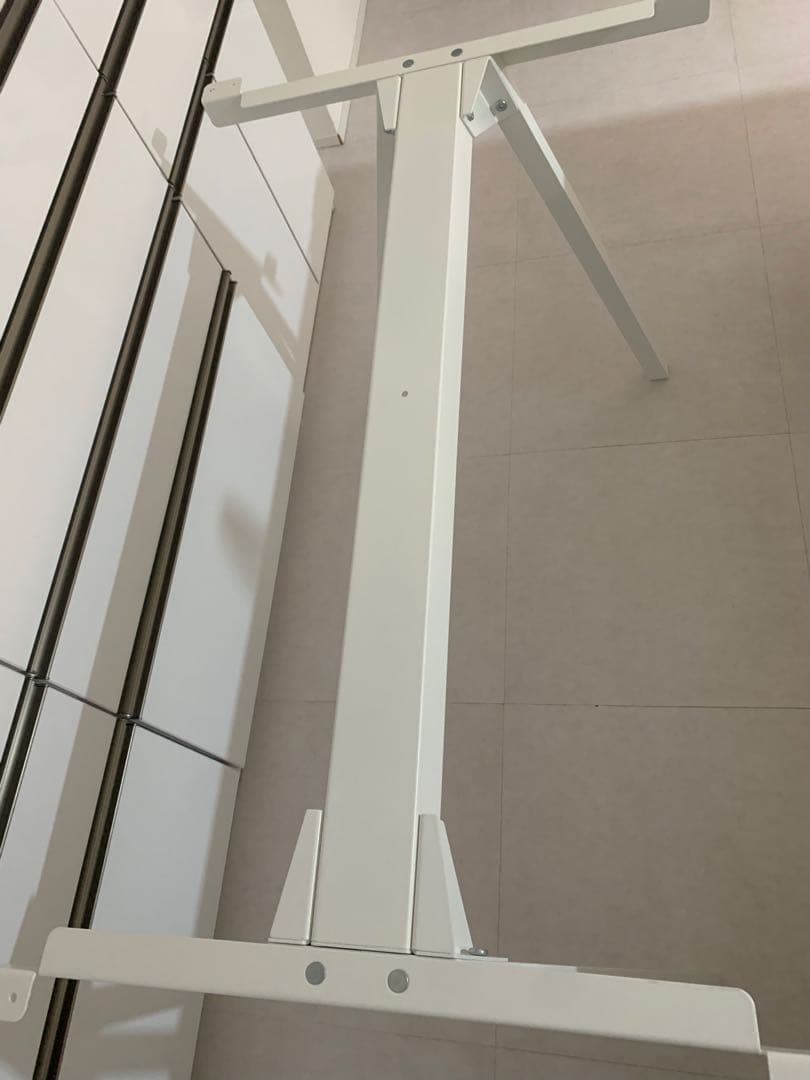 ホワイト パソコンデスクスタンド 脚のみ オフィスデスク 脚のみ デスク 白 平机 ワークデスク 事務机 会議